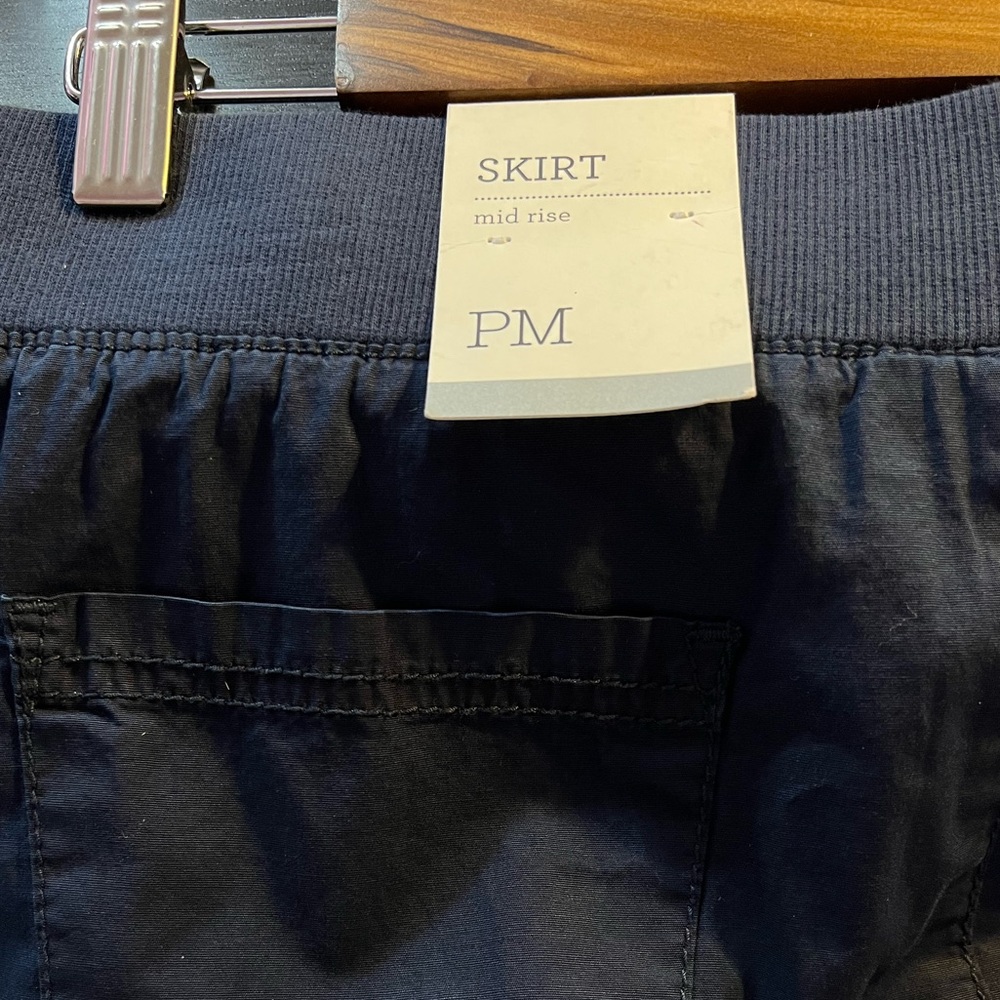 NWT Style & Co Skirt Women Blue Petite Medium Mid Rise Pockets Stretch - Picture 3 of 3